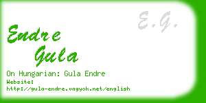 endre gula business card